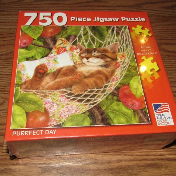 Anne Mortimer PURRFECT DAY 750 Pc Jigsaw Puzzle - Picture 1 of 2